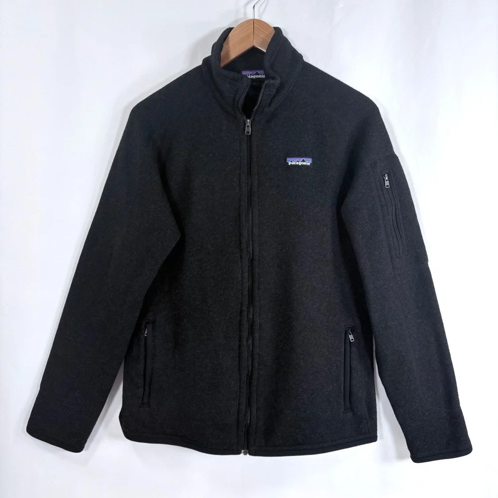 Patagonia Better Sweater Full Zip Fleece Jacket Black Heather Womens Large - Picture 2 of 8